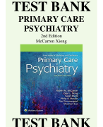 TEST BANK PRIMARY CARE  PSYCHIATRY 2nd Edition McCarron Xiong