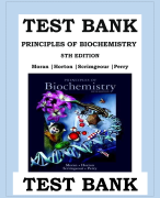 TEST BANK PRINCIPLES OF BIOCHEMISTRY 5TH EDITION Moran |Horton |Scrimgeour |Perry