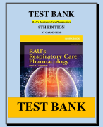 TEST BANK RAU’s Respiratory Care Pharmacology 9TH EDITION BY GARDENHIRE