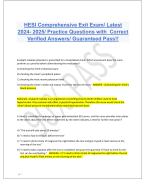 ADVANCED HESI RN Exit Exam / Updated 2024- 2025/ Actual Questions with Verified Answers. Graded A+