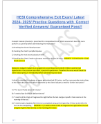  HESI A2 CHEMISTRY/ Advanced HESI A2 Chemistry Latest Questions with Correct Answers/ Updated 2024-2025.