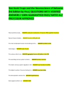 Test Bank Drugs and the Neuroscience of Behavior  3rd Edition by Prus/ QUESTIONS WITH VERIFIED  ANSWERS / 100% GUARANTEED PASS/ RATED A+/  PROFESSOR APPROVED