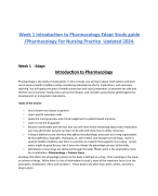 Advanced Pharmacology and Pharmacotherapeutics/ All  Chaper 1-52, with Practice Questions and Correct Answers.  Updated 2024-2025. Rated A+