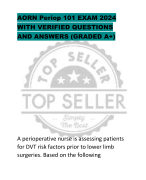 AORN Periop 101 EXAM 2024  WITH VERIFIED QUESTIONS  AND ANSWERS (GRADED A+)