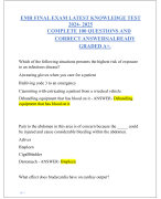 ATI Med Surg – Gastrointestinal Study Guide and  Updated Practice Questions 2024-2025 with  Correct Verified Answers. Graded A+