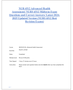 Advanced Synopsis of Psychiatry Test Bank All Exams 2023-2024. Questions & Correct Detailed Answers  Graded A+