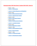 Pathophysiology D236 Pre Assessment/ Questions and  Correct Verified Answers/ Updated 2024-2025.Rated A+