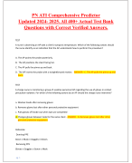 ATI PN COMPREHENSIVE PREDICTOR LATEST EXAMS/  Updated Questions and Correct Verified Answers/ 2024-2025/ Graded A+