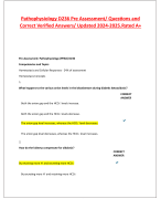Pathophysiology D236 Pre Assessment/ Questions and  Correct Verified Answers/ Updated 2024-2025.Rate