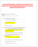 Advanced Pharmacology and Pharmacotherapeutics/ All  Chaper 1-52, with Practice Questions and Correc