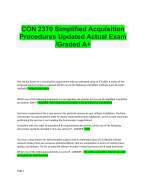 CON 2370 Simplified Acquisition  Procedures Updated Actual Exam /Graded A+