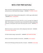 NETA 2 TEST PREP (ACTUAL) 2024 QUESTIONS AND ANSWERS