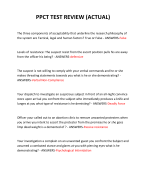 PPCT TEST REVIEW (ACTUAL) 2024 QUESTIONS AND ANSWERS
