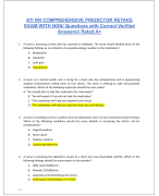 ATI RN COMPREHENSIVE PREDICTOR RETAKE  EXAM WITH NGN/ Questions with Correct Verified  Answers// Rated A+