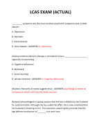 LCAS EXAM (ACTUAL) 2024 QUESTIONS AND ANSWERS