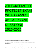 ATI FADERMETER PROTECET EXAM WITH CORRECT ANSWERS AND QUESTIONS 2025/2025