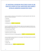 ATI MATERNAL NEWBORN PROCTORED EXAM All 300  PRACTICE UPDATE ACTUAL QUESTIONS AND CORRECT  DETAILED ANSWERS GUARANTEED PASS!!
