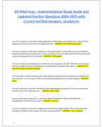 ATI Med Surg – Gastrointestinal Study Guide and  Updated Practice Questions 2024-2025 with  Correct Verified Answers. Graded A+