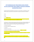 PHARMACOLOGY PROCTORED ATI EXAM. NEW UPDATE  ACTUAL QUESTIONS AND CORRECT ANSWERS 2024- 2025 Graded A+