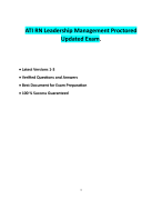 ATI RN LEADERSHIP PROCTORED EXAM 2024 with NGN  Practice Questions with Correct Answers.