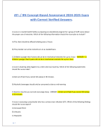 ACS Chemistry Advanced Exam/ ACS Chemistry General Latest  Questions with Correct Answers / Updated 2024- 2025.