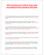 VATI Comprehensive Predictor Study Guide  and Updated Practice Questions 2023-2024.