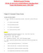 Medical Surgical Nursing CH 44, 45, 46 Lewis's (11th Edition by Harding) Real  Exam with Detailed Ansers 2024-2025