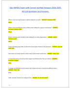 Epic INP401 Exam with Correct Verified Answers 2024-2025. All 110 Questions and Answers.