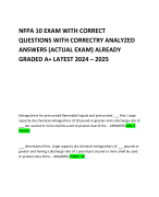 NFPA 10 EXAM WITH CORRECT  QUESTIONS WITH CORRECTRY ANALYZED ANSWERS (ACTUAL EXAM) ALREADY GRADED A+ LATEST 2024 – 2025     