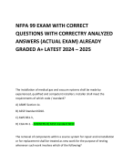 NFPA 99 EXAM WITH CORRECT  QUESTIONS WITH CORRECTRY ANALYZED ANSWERS (ACTUAL EXAM) ALREADY GRADED A+ LATEST 2024 – 2025 