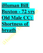 iHuman Bill Buxton - 72 yrs Old Male CC: Shortness of breath