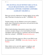 ITE 152 FINAL EXAM NEWEST 2024 ACTUAL  EXAM 300 QUESTIONS AND CORRECT  DETAILED ANSWERS (VERIFIED ANSWERS) |ALREADY GRADED A+