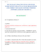 ITE 152 EXAM 2, PRACTICE EXAM AND STUDY  GUIDE NEWEST 2024 ACTUAL EXAM 300 QUESTIONS  AND CORRECT DETAILED ANSWERS (VERIFIED  ANSWERS) |ALREADY GRADED A+
