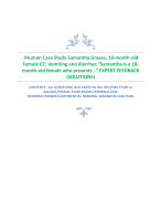 iHuman Case Study Samantha Graves, 18-month-old  Female CC: Vomiting and diarrhea “Samantha is a 18- month-old female who presents ..” EXPERT FEEDBACK  (SOLUTIONS)