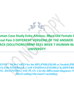 iHuman Case Study Evita Alfonso, 48yrs Old Female CC: Abdominal Pain 3 DIFFERENT VERSIONS OF THE ANSWER EXPERT  FEEDBACK (SOLUTIONS) NRNP 6531 WEEK 7 IHUMAN WALDEN  UNIVERSITY