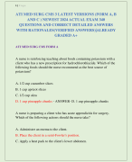 ATI MED SURG CMS 3 LATEST VERSIONS (FORM A, B  AND C ) NEWEST 2024 ACTUAL EXAM 340  QUESTIONS AND CORRECT DETAILED ANSWERS  WITH RATIONALES(VERIFIED ANSWERS)|ALREADY  GRADED A+