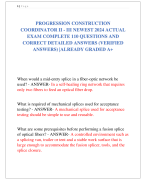 PROGRESSION CONSTRUCTION  COORDINATOR II - III NEWEST 2024 ACTUAL  EXAM COMPLETE 110 QUESTIONS AND  CORRECT DETAILED ANSWERS (VERIFIED  ANSWERS) |ALREADY GRADED A+