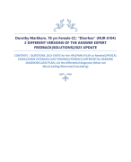 Dorothy Markham, 78 yrs Female CC: “Diarrhea” (NUR 6104) 2 DIFFERENT VERSIONS OF THE ANSWER EXPERT  FEEDBACK(SOLUTIONS)2023 UPDATE