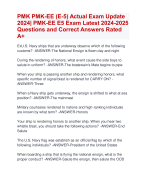 PMK PMK-EE (E-5) Actual Exam Update  2024| PMK-EE E5 Exam Latest 2024-2025  Questions and Correct Answers Rated  A+ | Verified PMK PMK-EE (E-5) Exam 2024-2025 Quiz with Accurate Solutions Aranking Allpass'
