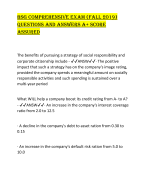 BSG Comprehensive Exam (Fall 2019) questions and answers A+ score  assured