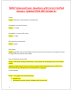 NR507 Advanced Exam, Questions with Correct Verified  Answers. Updated 2024-2025 Graded A+