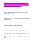 REAL ESTATE FINANCE WITH WELL DETAILED QUESTIONS AND  VERIFIED ANSWERS WITH EXPERTS FEEDBACK ILATEST