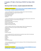 RRT TMC Exam 160 Questions and Answers 2023-202 Graded A+