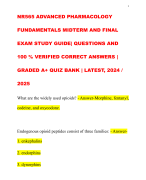 NR565 ADVANCED PHARMACOLOGY FUNDAMENTALS MIDTERM AND FINAL EXAM STUDY GUIDE| QUESTIONS AND 100 % VERIFIED CORRECT ANSWERS | GRADED A+ QUIZ BANK | LATEST, 2024 / 2025