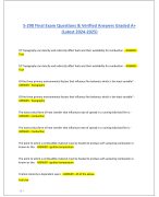 S-290 Final Exam Questions & Verified Answers Graded A+  (Latest 2024-2025)