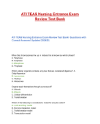 ATI TEAS 7 – English & Language Usage  Updated Exam Questions with Correct Verified  Answers 2024