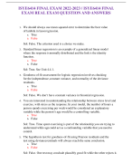 ISYE6414 FINAL EXAM 2022-2023 / ISYE6414 FINAL  EXAM REAL EXAM QUESTION AND ANSWERS