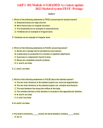 A&P 1 101 Module 4 (GRADED A+) latest update 2023 Skeletal system TEST- Portage