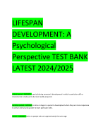 LIFESPAN DEVELOPMENT: A Psychological Perspective TEST BANK  LATEST 2024/2025