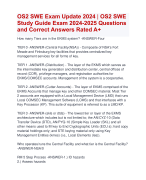 OS2 SWE Exam Update 2024 | OS2 SWE  Study Guide Exam 2024-2025 Questions  and Correct Answers Rated A+ | Certified OS2 SWE StudyGuide Examupdate 2024-2025 Quiz with Accurate Solutions Aranking Allpassl'